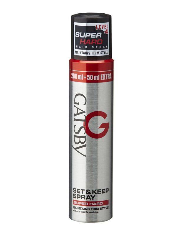 

Gatsby Set & Keep Super Hard Hair Spray for All Hair Types, 250ml