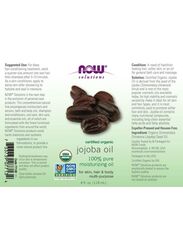 Now Foods Organic Moisturizing Multi-Purpose Jojoba Oil, 118ml