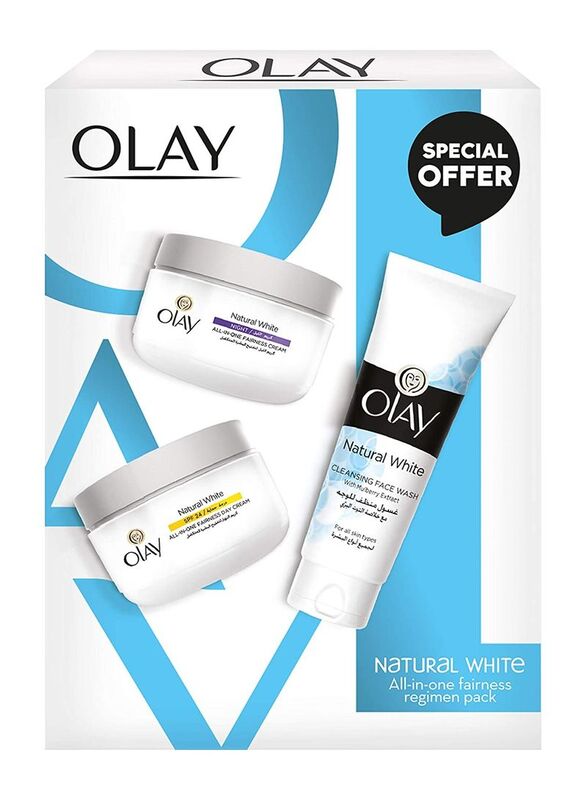 

Olay Natural White Beauty Box Set, Face Wash 100gm, Day Cream SPF 24 50gm, Night Cream 50gm