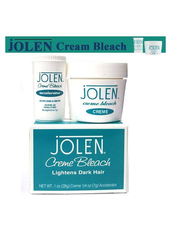 

Jolen Creme Bleach Lightens Dark Hair Creme, Accelerator for All Hair Type, 3 Piece