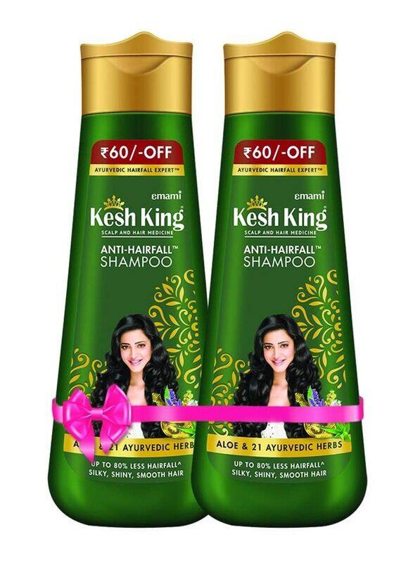 

Kesh King Scalp And Hair Medicine Anti Hairfall Shampoo for All Hair Type, 340ml, 2 Piece