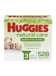 Huggies 528 Pieces Natural Care Sensitive Wipes for Babies