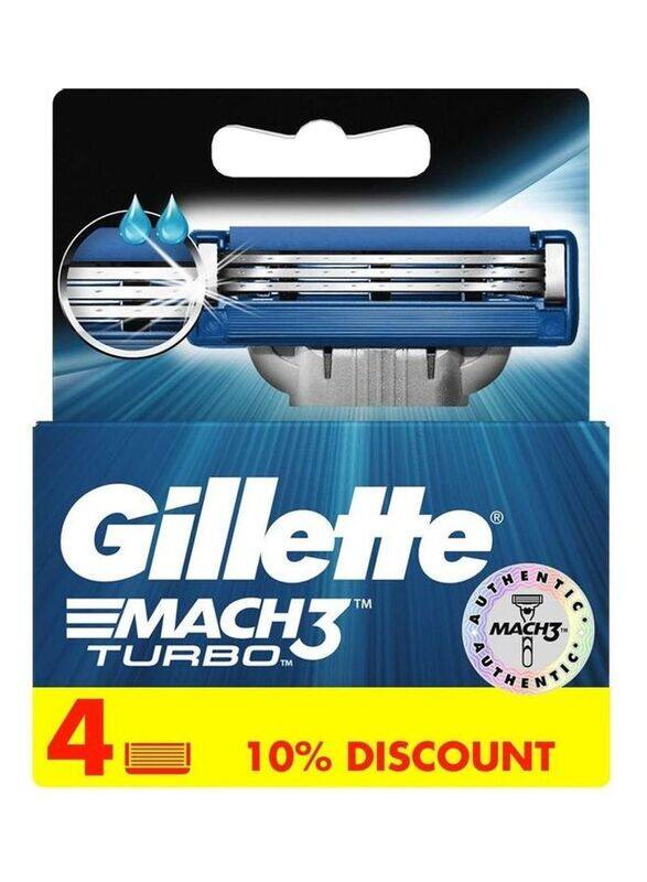 

Gillette Mach3 Turbo Razor Blade Refills, 4 Piece