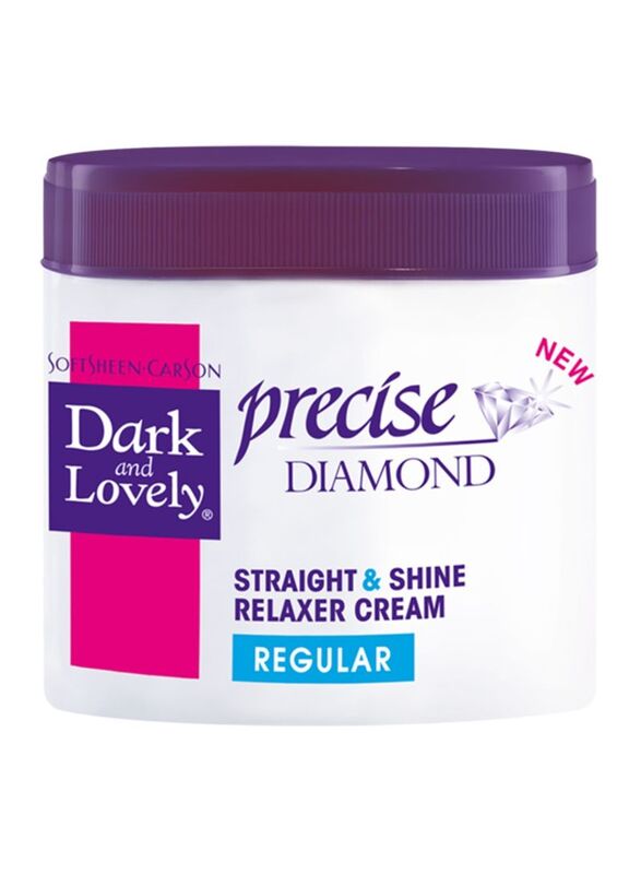 Dark & Lovely Precise Diamond Regular Straight and Shine Relaxer Cream for Coloured Hair, 450ml