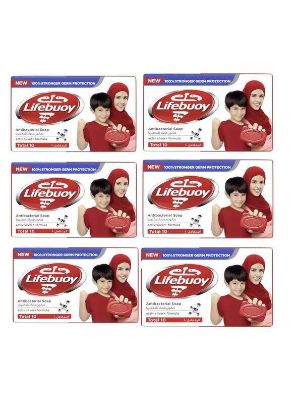 

Lifebuoy Red Antibacterial Soap, 6 x 160gm