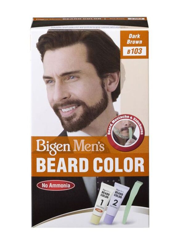 Bigen Men's Beard Color, 50g, B103 Dark Brown Black