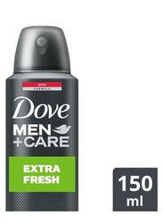 Dove Men+Care Extra Fresh Dry Antiperspirant Deodorant Spray, 2 x 150ml