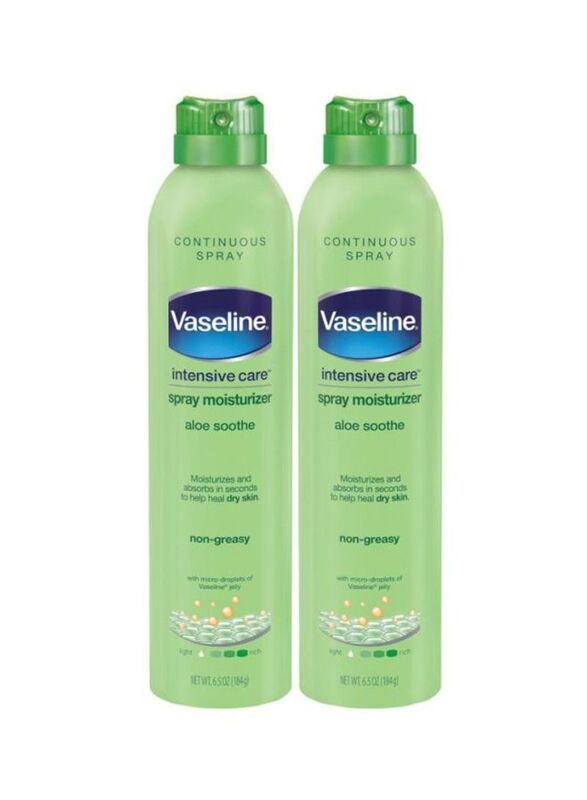 Vaseline Intensive Care Spray Moisturizer Set, 2 x 6.5oz