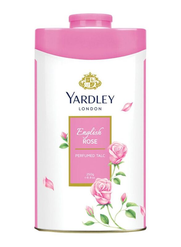 Yardley London English Rose Talc Powder, 250g, White