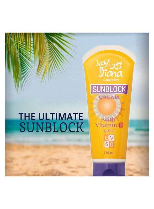 

Lady Diana Sunblock Cream with Vitamin E SPF UV 60, 170ml