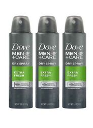 Dove Extra Fresh Antiperspirant Dry Spray, 3 x 107gm