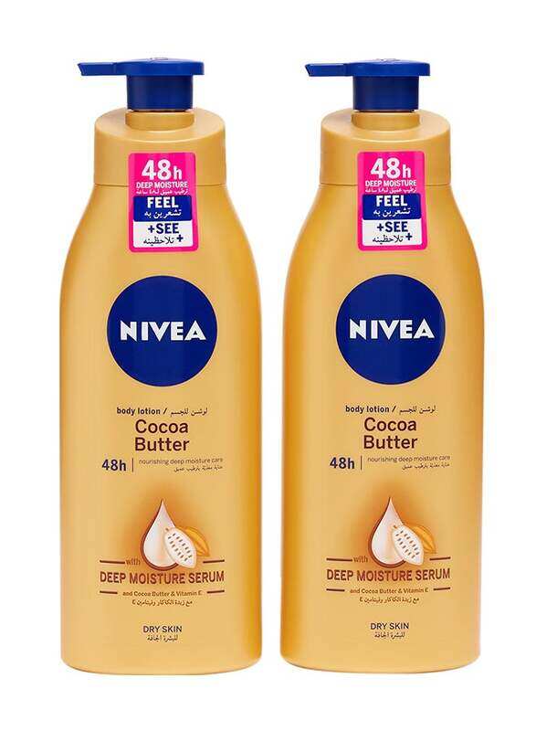 

Nivea Cocoa Butter Body Lotion With Deep Moisture Serum, 2 x 400ml