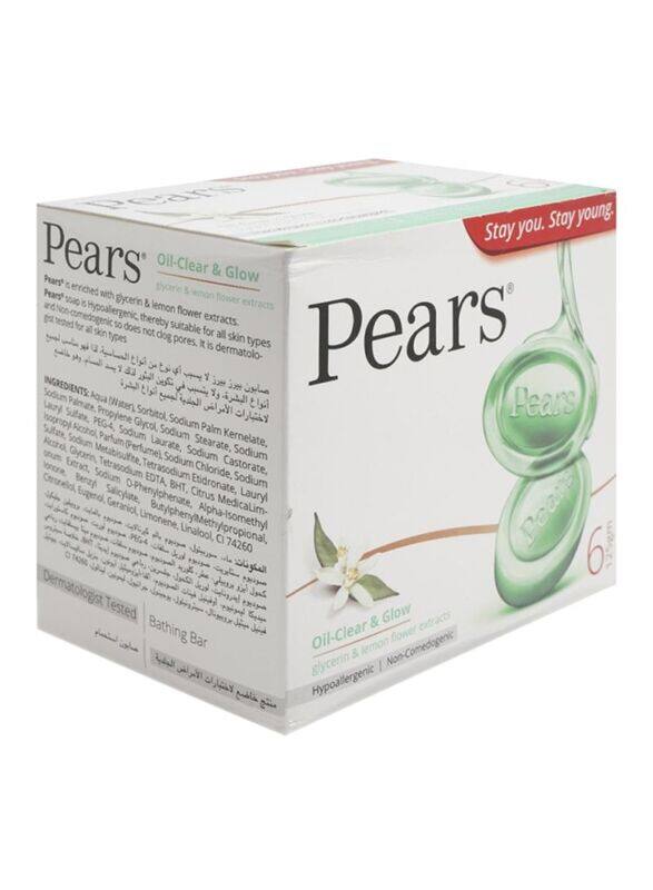 

Pears Oil-Clear & Glow Glycerine Soap, 6 x 125g