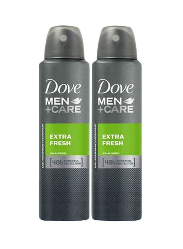 Dove Extra Fresh Antiperspirant Deodorant, 2 x 150ml