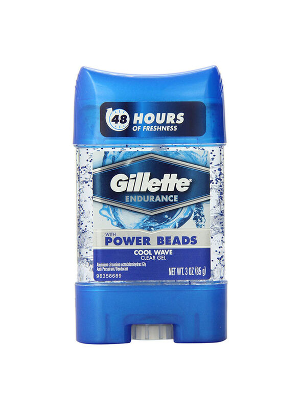 Gillette Endurance Cool Wave With Power Beads Deodorant, 3 x 75ml