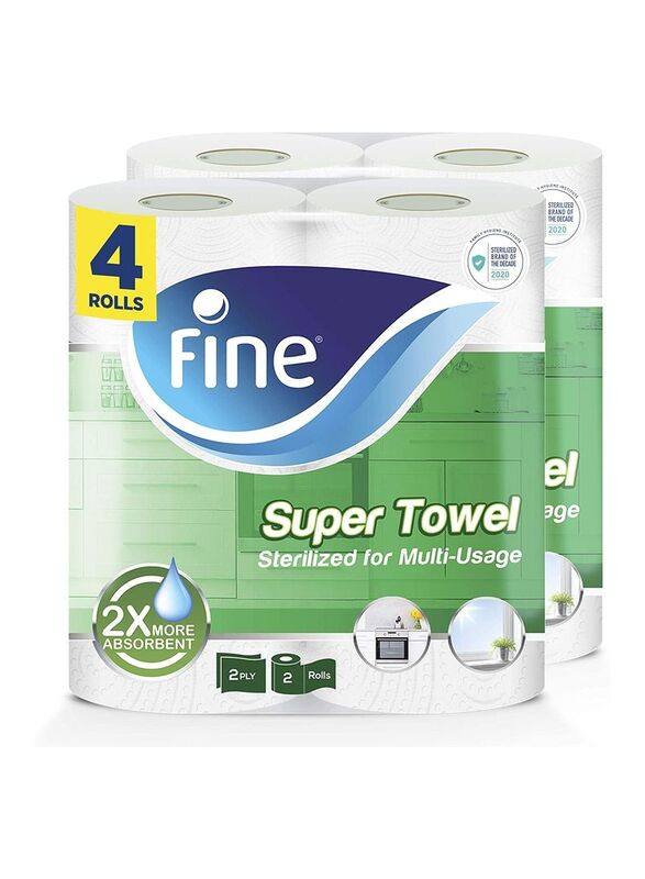 Fine 4 Ply Sterile Folded 2x More Absorbent, 4 Rolls