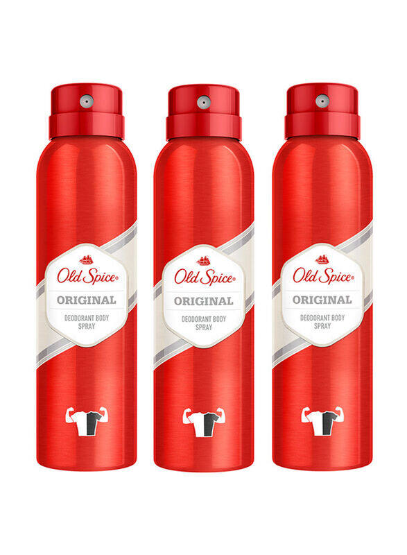

Old Spice Original Deodorant Body Spray, 3 x 150ml