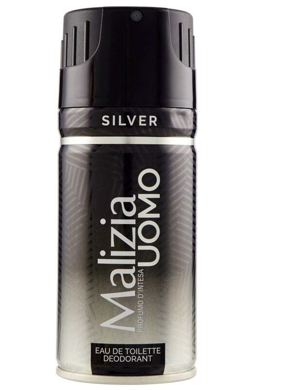 Malizia Uomo Deo Silver Body Spray, 3 x 150ml