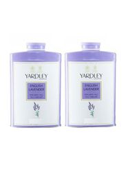 Yardley London English Lavender Perfumed Talcum Powder, 2 Pieces