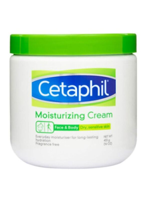 Cetaphil Moisturizing Cream for Dry/Sensitive Skin, Fragrance Free, 453g