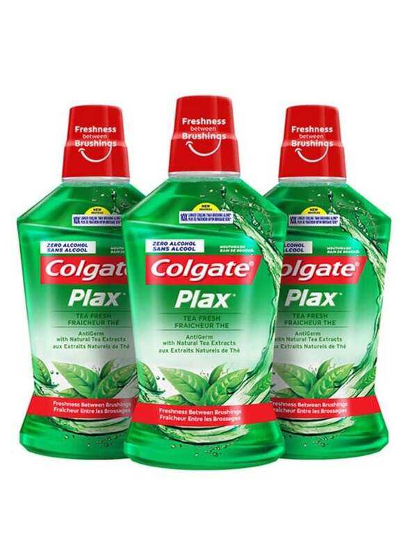 

Colgate Plax Fresh Tea Mouthwash, 3 x 500ml