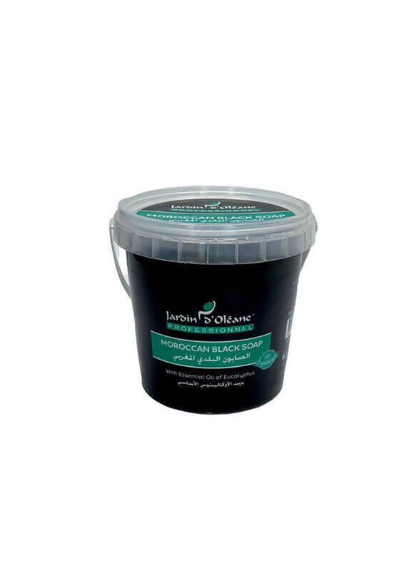 

Jardin d'Oleane Moroccan Black Soap with Essential Oil of Eucalyptus, 1 Kg