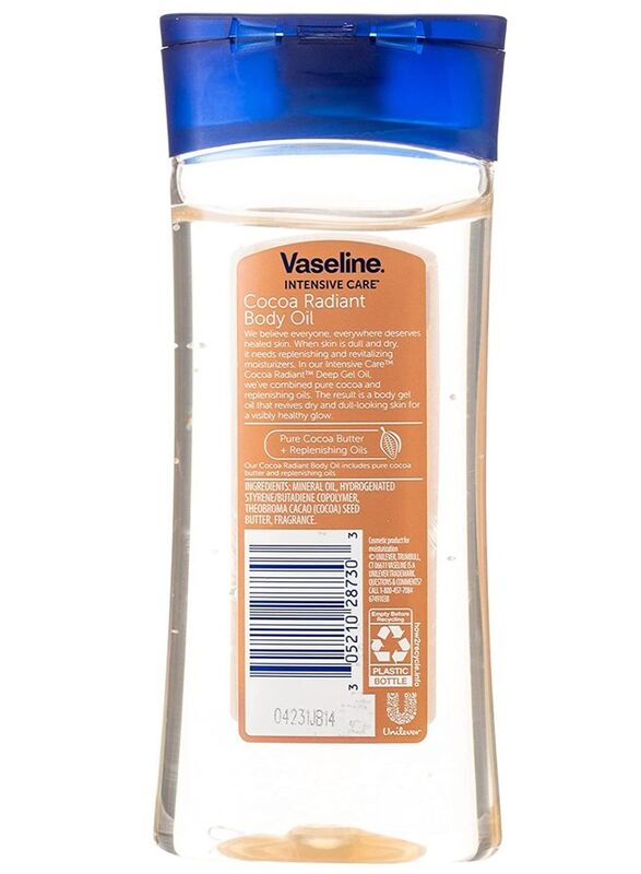 Vaseline Intensive Care Cocoa Radiant Body Gel Oil, 3 x 200ml