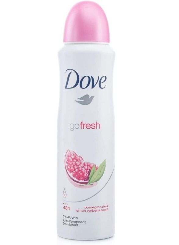 Dove Go Fresh Pomegranate & Lemon Verbena Deodorant Spray, 150ml, 6 Pieces