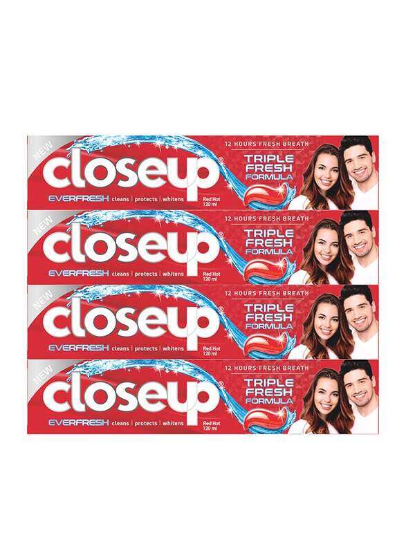 

Closeup Red Hot Gel Toothpaste, 4 x 120 ml