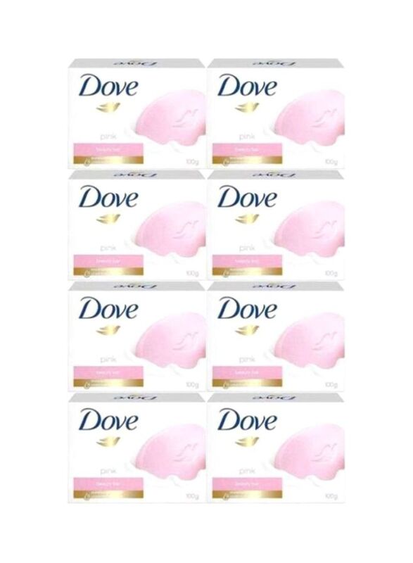 Dove Pink Rosa Beauty Cream Soap Bar, 8 x 100gm