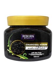 Reborn Beauty Charcoal Scrub with Skin Tonic Black, 500ml