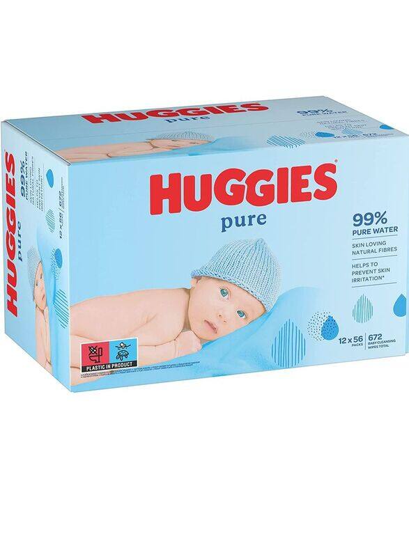 

Huggies 672 Pieces 99% Pure Water Wipes for Babies