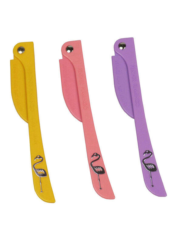 

Feather-Flamingo Facial Touch-up Razor, 3 Pieces