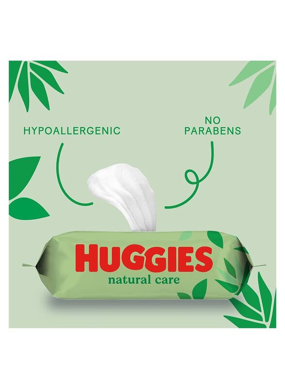 Huggies 12 x 56 Pieces Natural Care Aloe Vera Wet Wipes for Babies