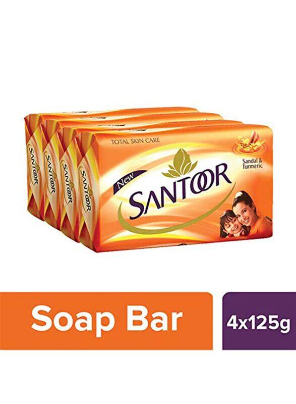 

Santoor Sandal & Turmeric Soap Bar, 4 x 125gm