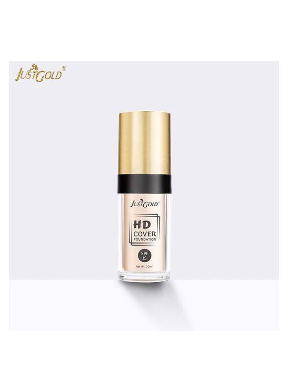 

Just Gold HD Cover Foundation, 01 Vanilla, Gold