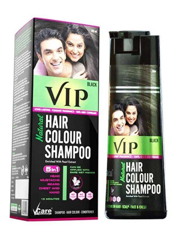 

VIP Natural Hair Colour Shampoo, 180ml, Black