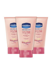 Vaseline Intensive Care Healthy Hands Stronger Nails Cream with Keratin, 3 x 75ml