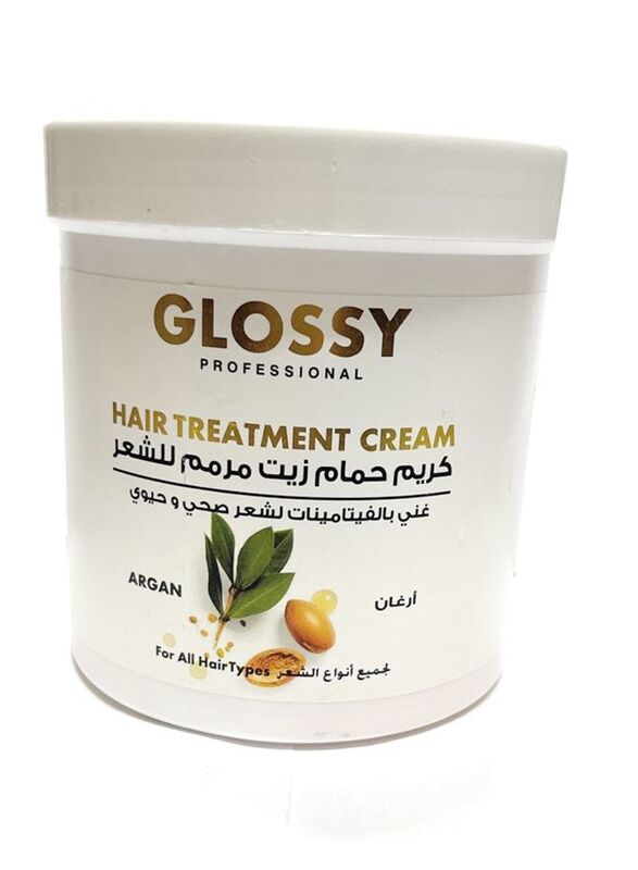 Glossy Professional Hair Treatment Cream with Argan, 1000 ml