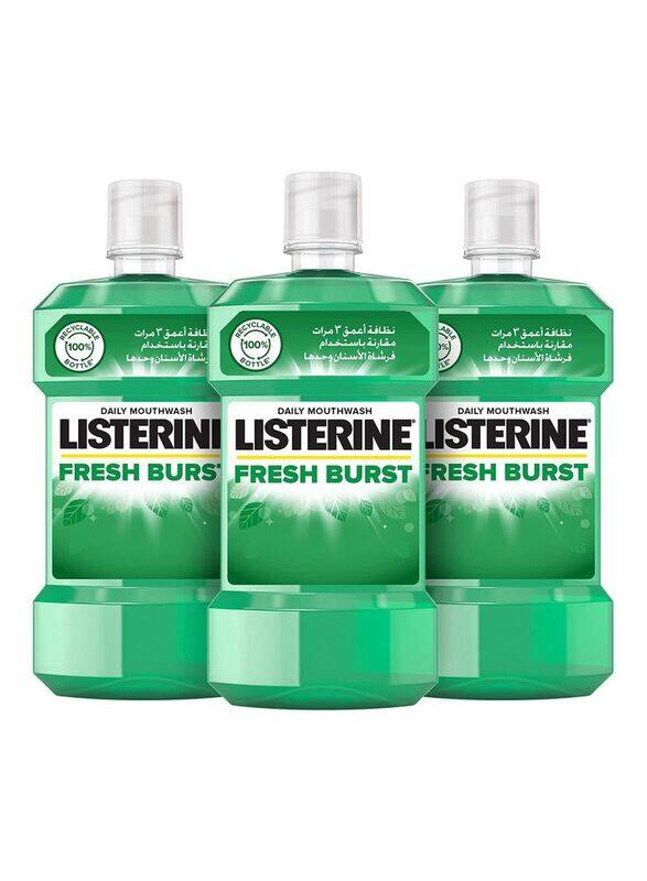 

Listerine Fresh Burst Daily Mouthwash, 3 x 500ml