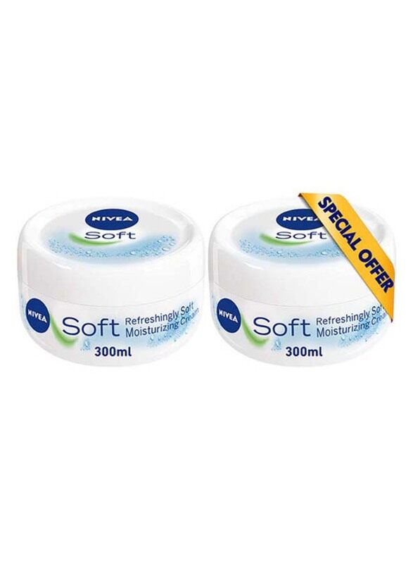 

Nivea Soft Moisturizing Cream Refreshingly Clear, 2 x 300ml