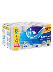 Fine 3 Ply Super Towel Pro with Highly Absorbent & Sterilized, 12 Rolls