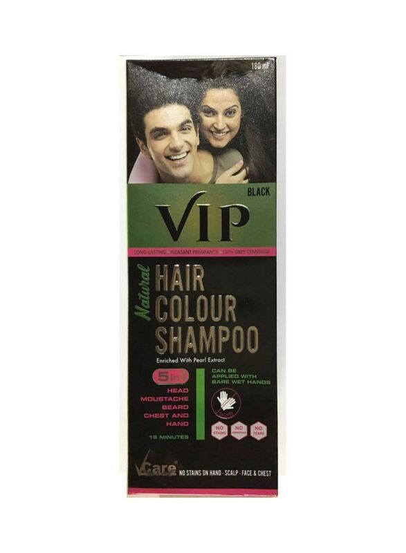 Vip 5-In-1 Hair Color Shampoo, 180ml, Black