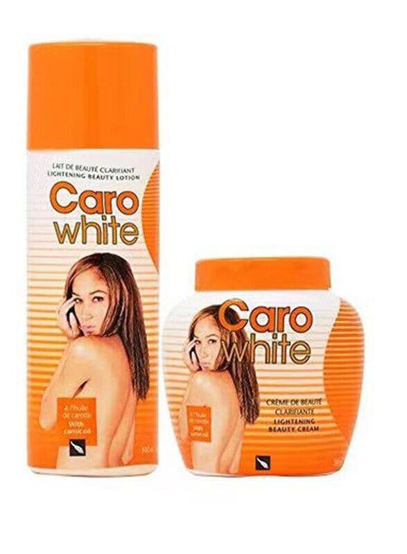 

Caro White Lightening Beauty Lotion With Beauty Cream Set, 2 x 500ml