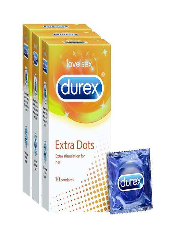 

Durex Extra Dots Condoms, 3 x 10 Count