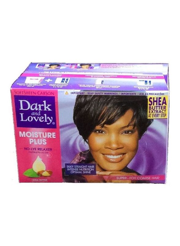 Dark & Lovely Moisture Plus No-Lye Relaxer Treatment for Super Course Curly Hair, 1-Piece