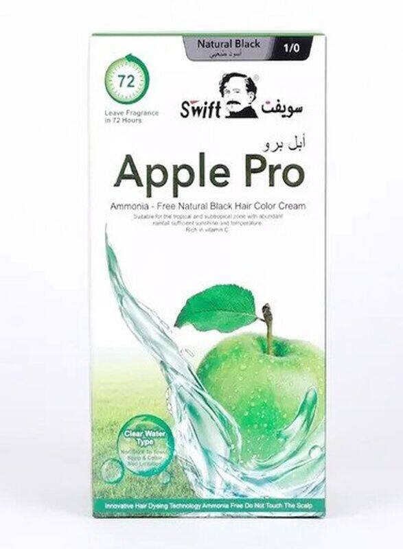 

Swift Apple Pro Ammonia free Hair Colour, 1000ml, No. 1 Natural Black