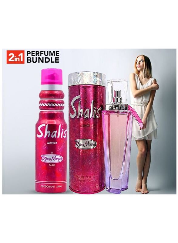 

Remy Marquis 2-Piece Shalis Gift Set, 100ml EDP Perfume + 175ml Shalis Body Spray for Women