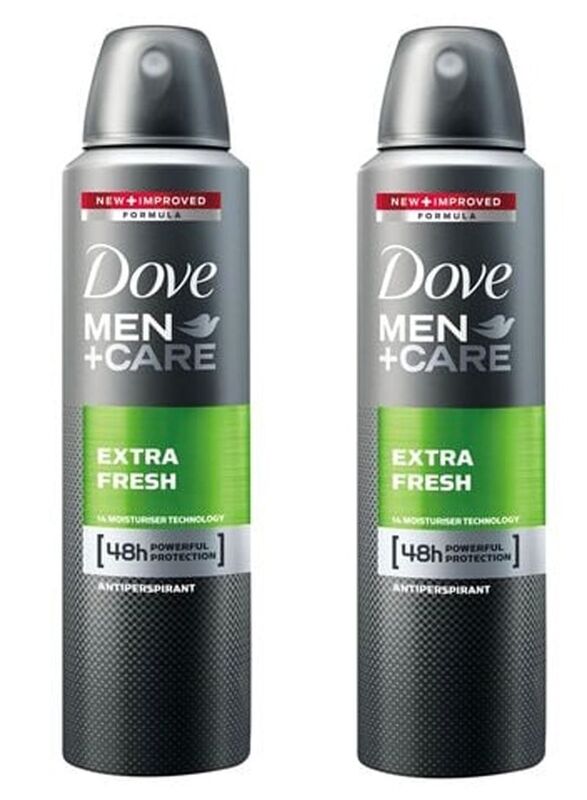 

Dove Men+Care Extra Fresh Dry Antiperspirant Deodorant Spray, 2 x 150ml