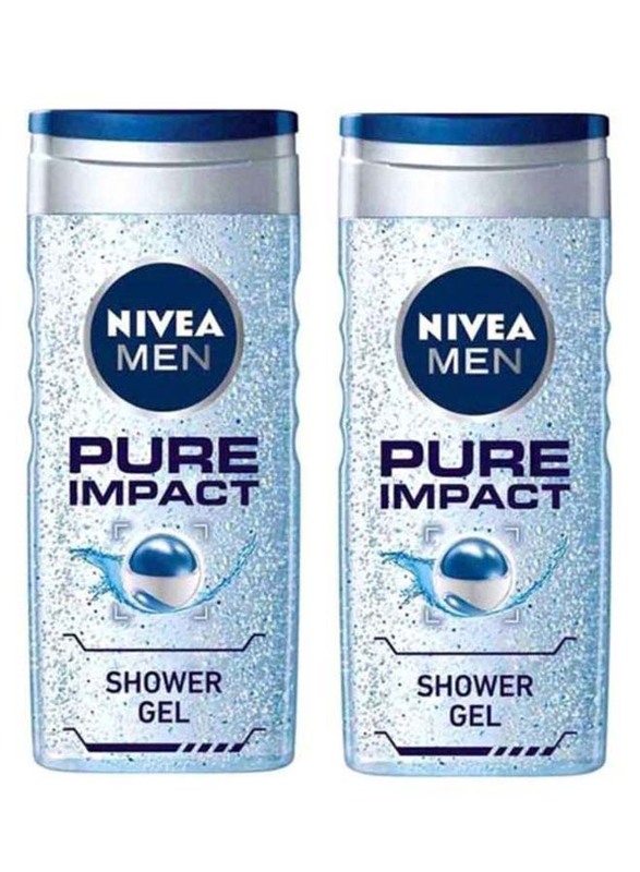 Nivea Pure Impact Shower Gel, 250ml, 2 Pieces